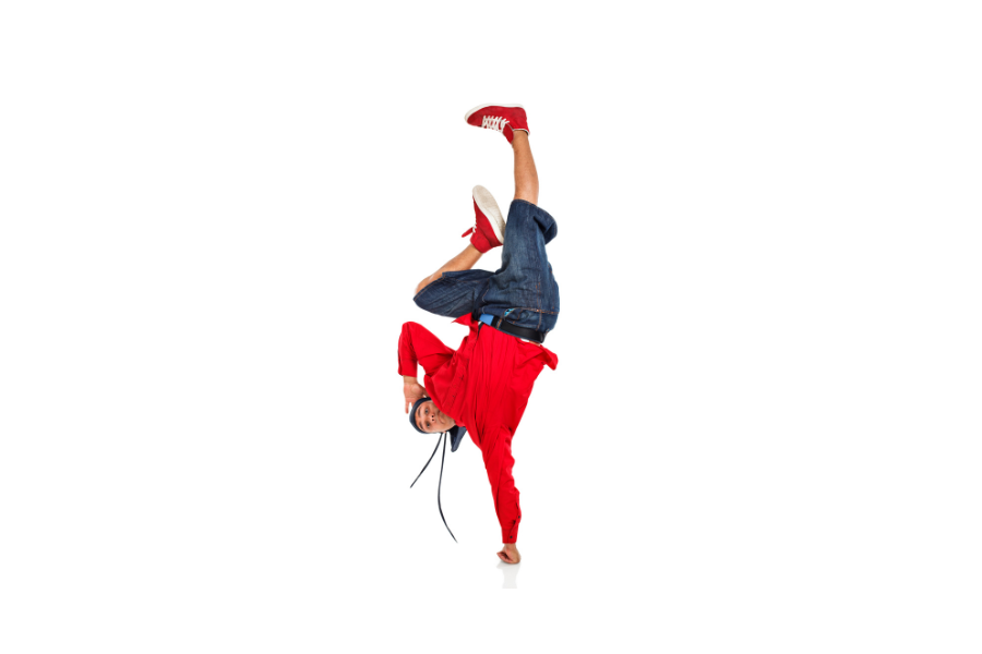 Ballerino in posa Break dance